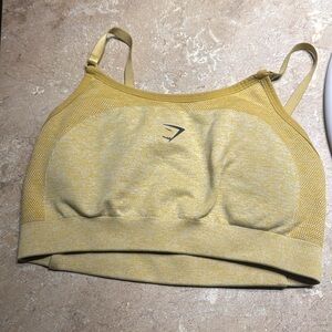 Gymshark Yellow Seamless Light Support Sports Bra